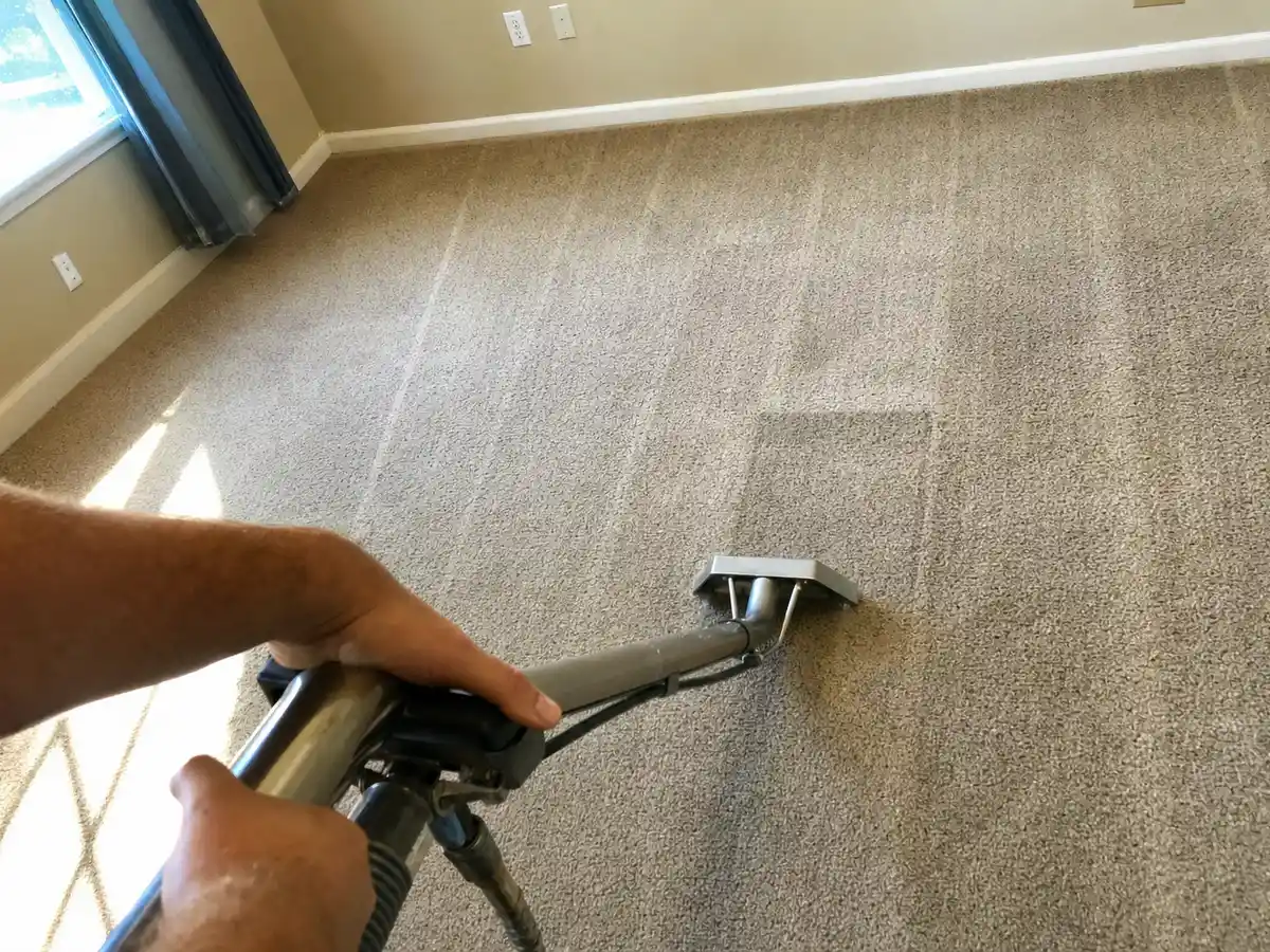 Carpet cleaning technician at work in a Studio City, CA home